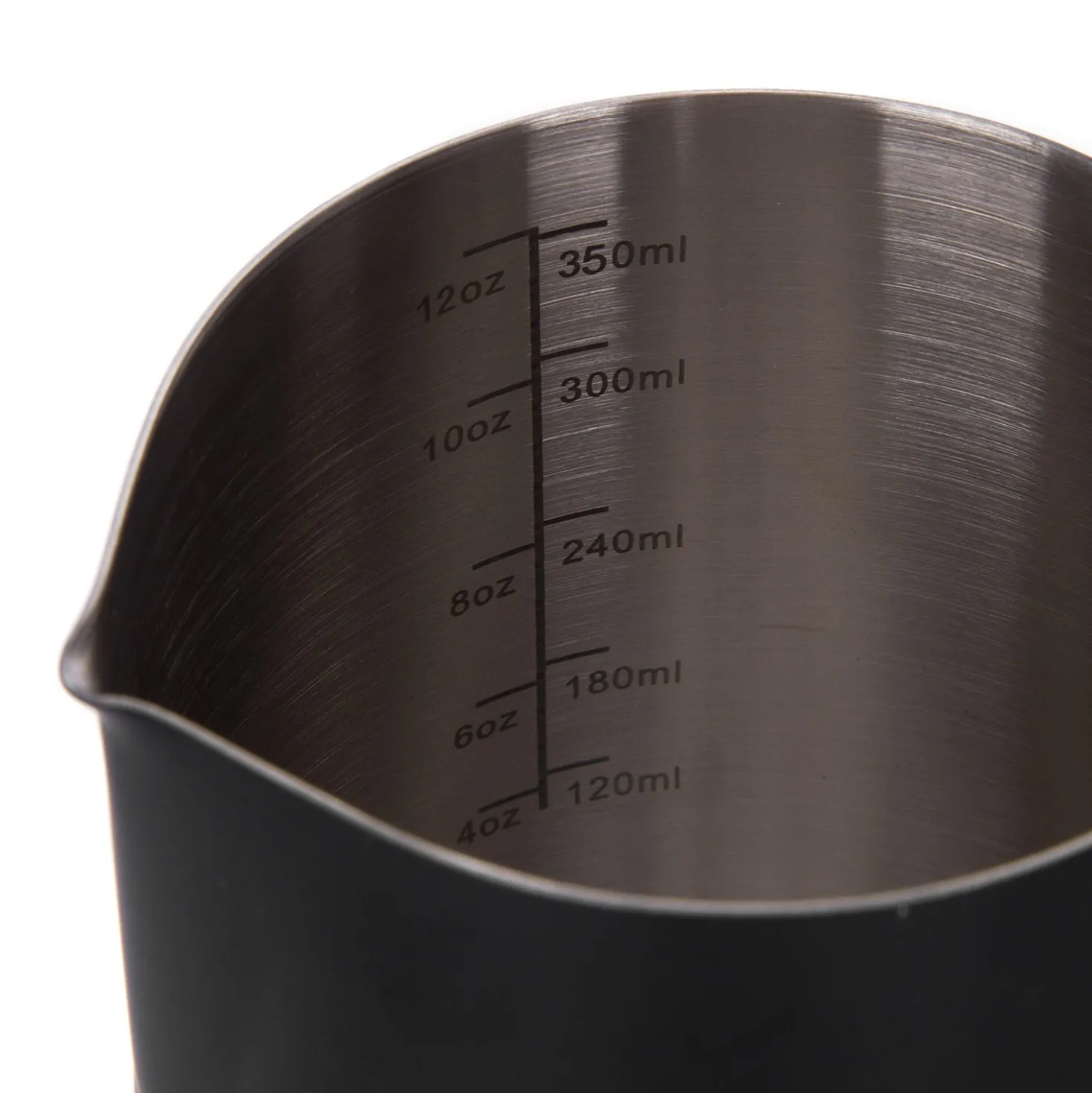 Bricco latte 350 ml acciaio inox nero