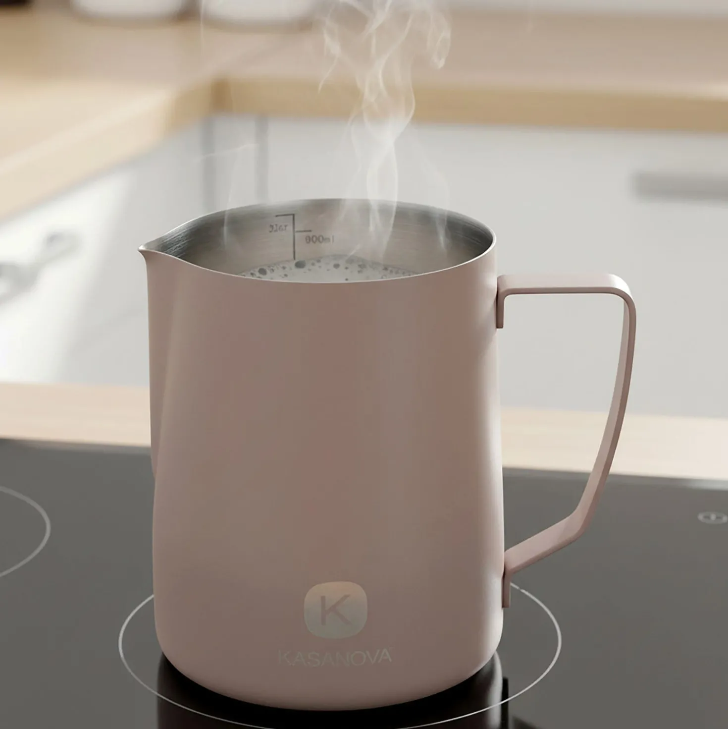 Bricco latte 900 ml acciaio inox taupe