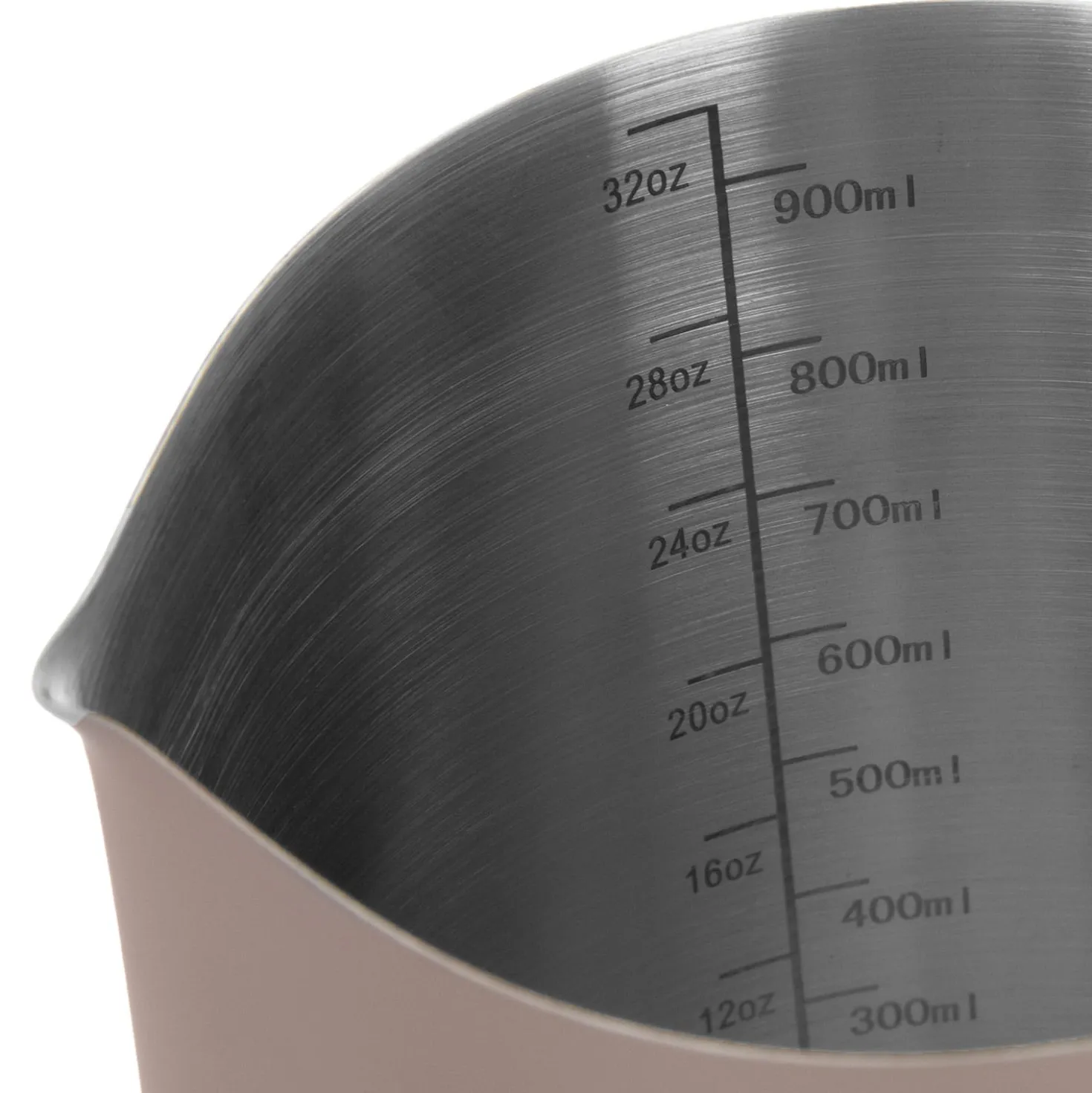 Bricco latte 900 ml acciaio inox taupe