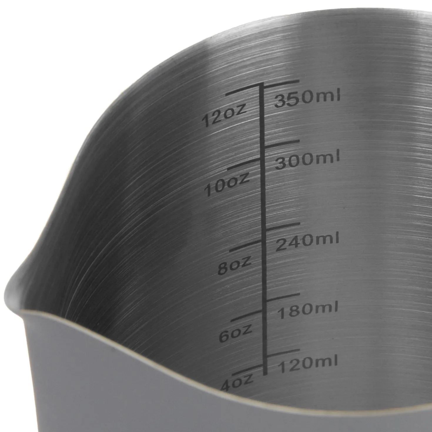 Bricco latte 350 ml in acciaio inox grigio