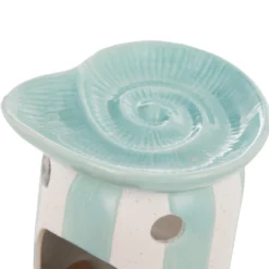 Brucia essenze chiocciola azzurra ceramica