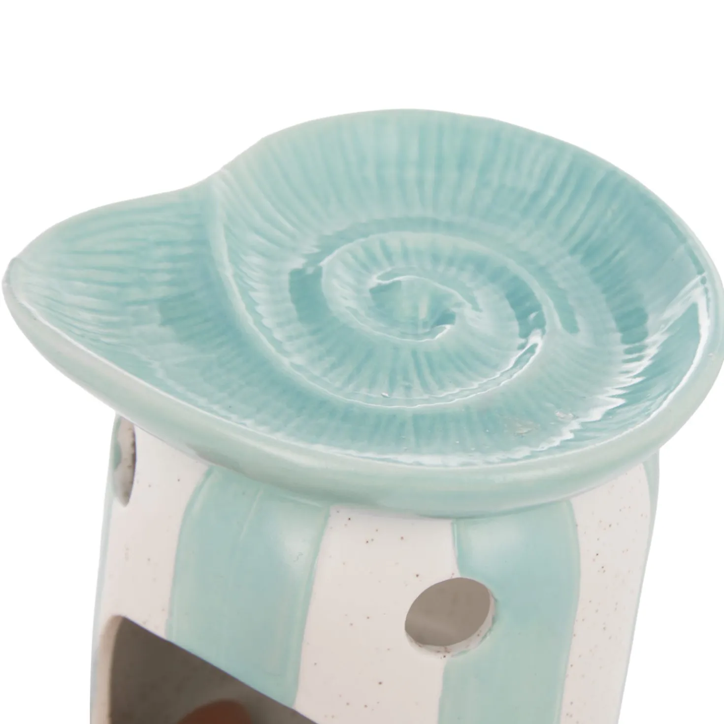 Brucia essenze chiocciola azzurra ceramica