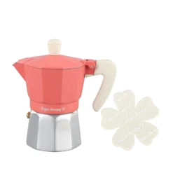 Caffettiera 3 tazze corallo Cooking Therapy