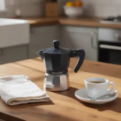 Caffettiera 2 tazze grigio antracite