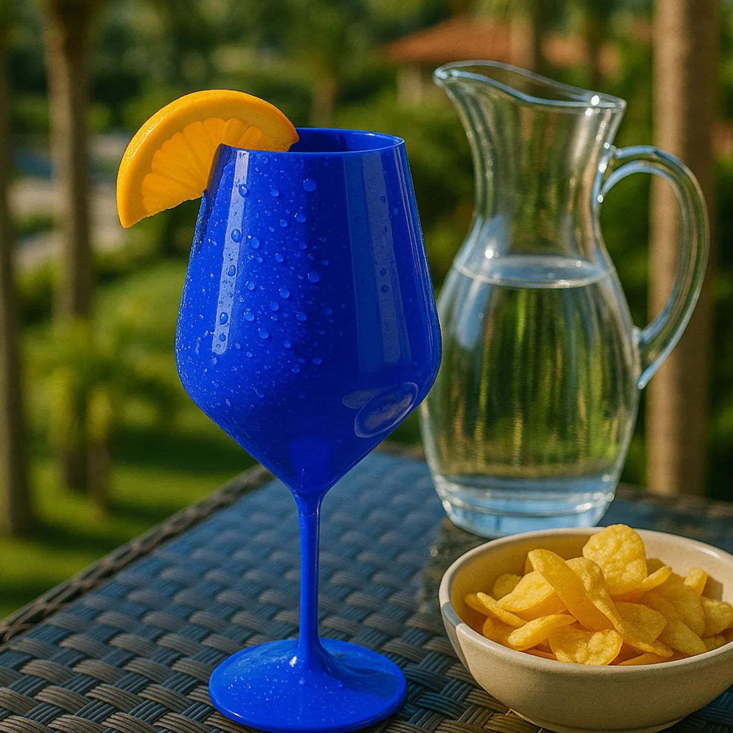 Calice vino in tritan 470 ml blu scuro