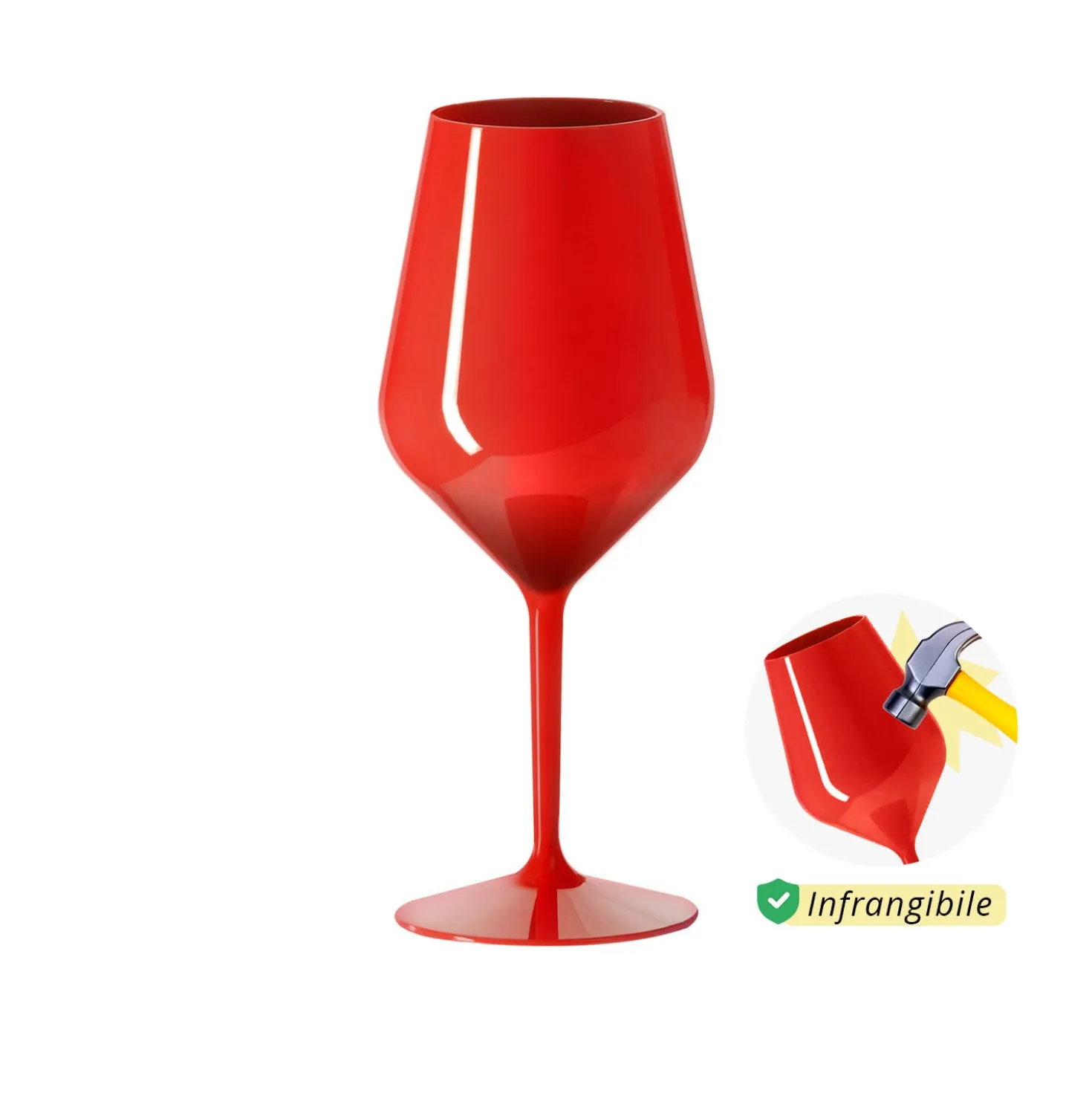 Calice vino in tritan 470 ml rosso