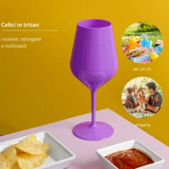 Calice vino in tritan 470 ml viola