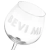 Calice vino in vetro scritta Bevimi 580 ml