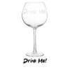 Calice vino in vetro scritta Drink me 580 ml