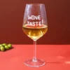 Calice vino in vetro scritta Wine taste 530 ml