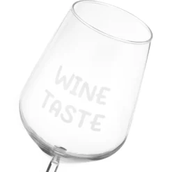 Calice vino in vetro scritta Wine taste 530 ml