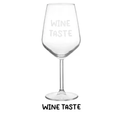 Calice vino in vetro scritta Wine taste 530 ml