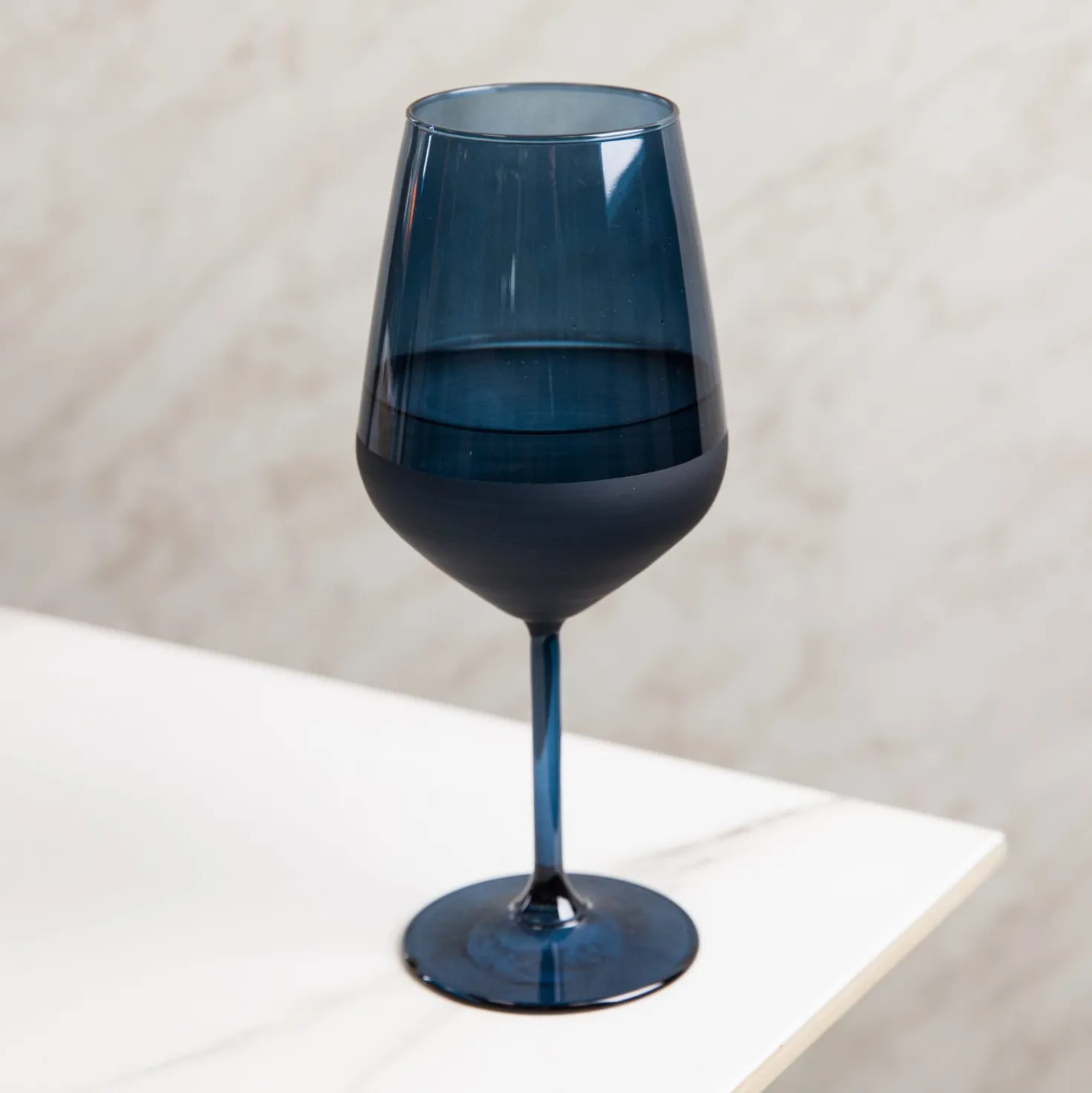 Calice vino 490 ml vetro blu sfumato Blaze