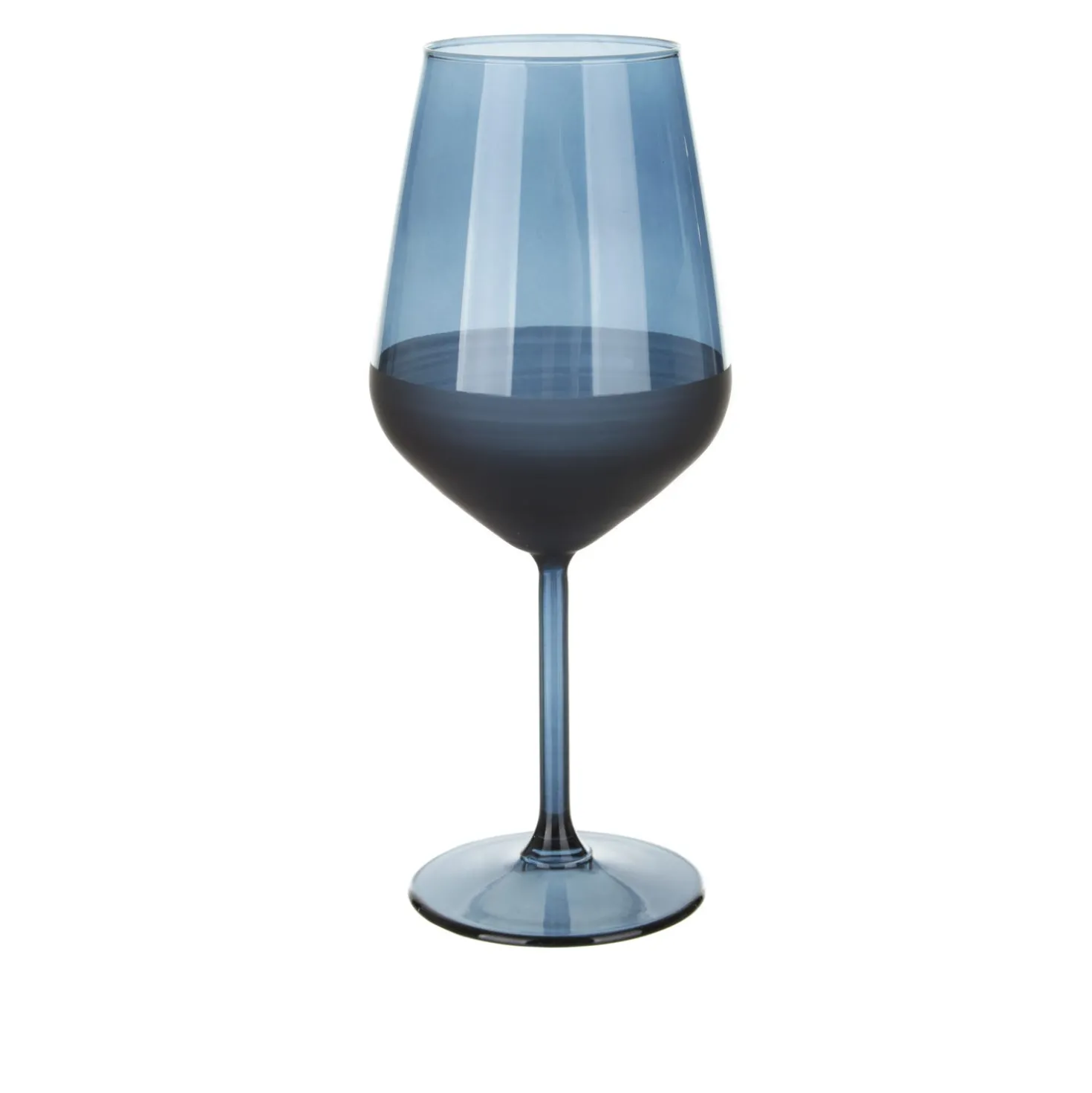 Calice vino 490 ml vetro blu sfumato Blaze