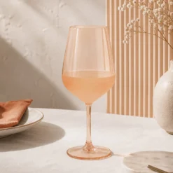 Calice vino vetro 490 ml arancione Blaze
