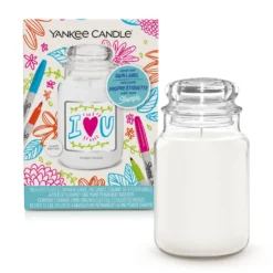 Candela profumata Yankee Candle personalizzabile con pennarelli