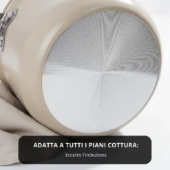 Casseruola alta 13 cm Mini Fantasy con coperchio beige