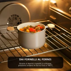 Casseruola alta 13 cm Mini Fantasy con coperchio beige