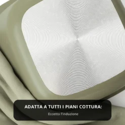 Casseruola alta 13x13 cm Mini Fantasy con coperchio verde