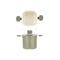 Casseruola alta 13x13 cm Mini Fantasy con coperchio verde