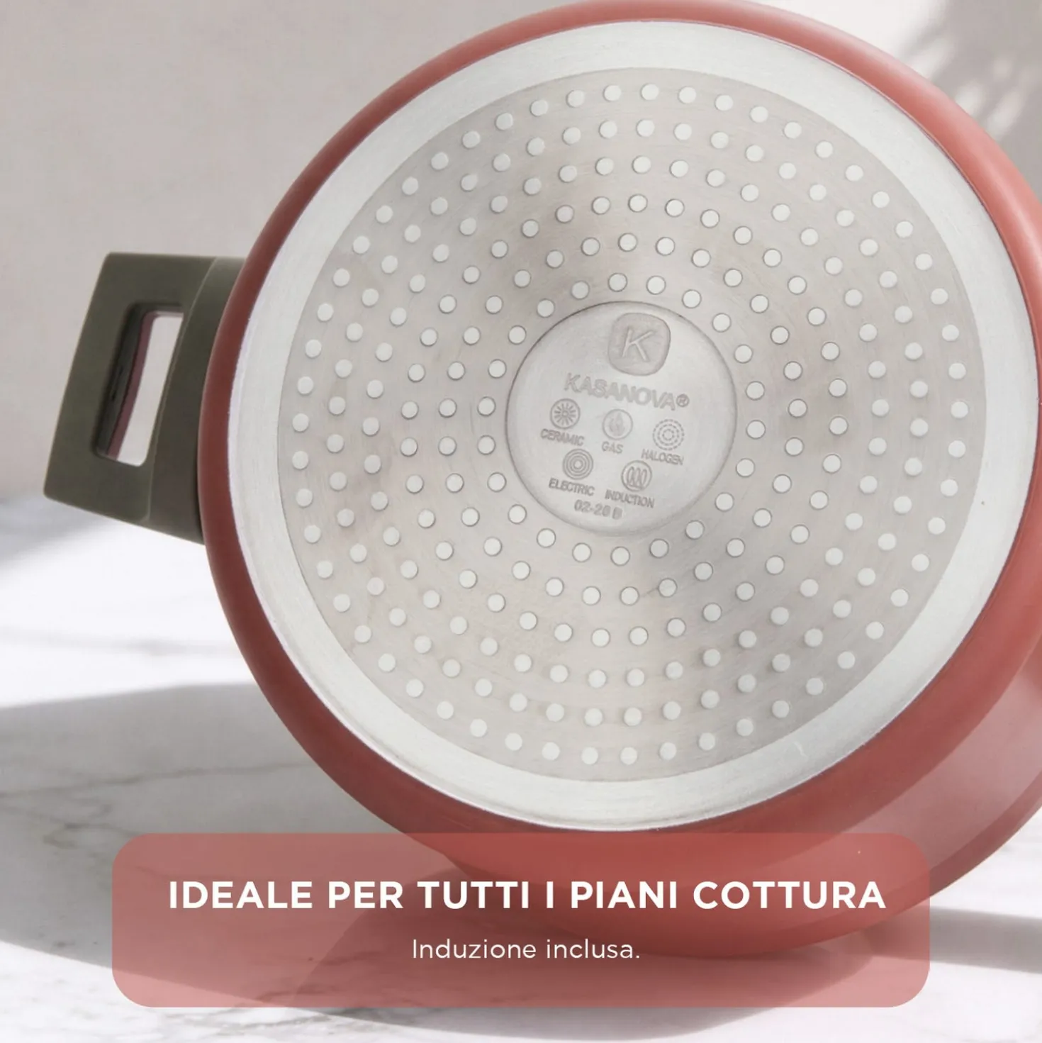 Casseruola 20 cm antiaderente ceramico Koral con coperchio