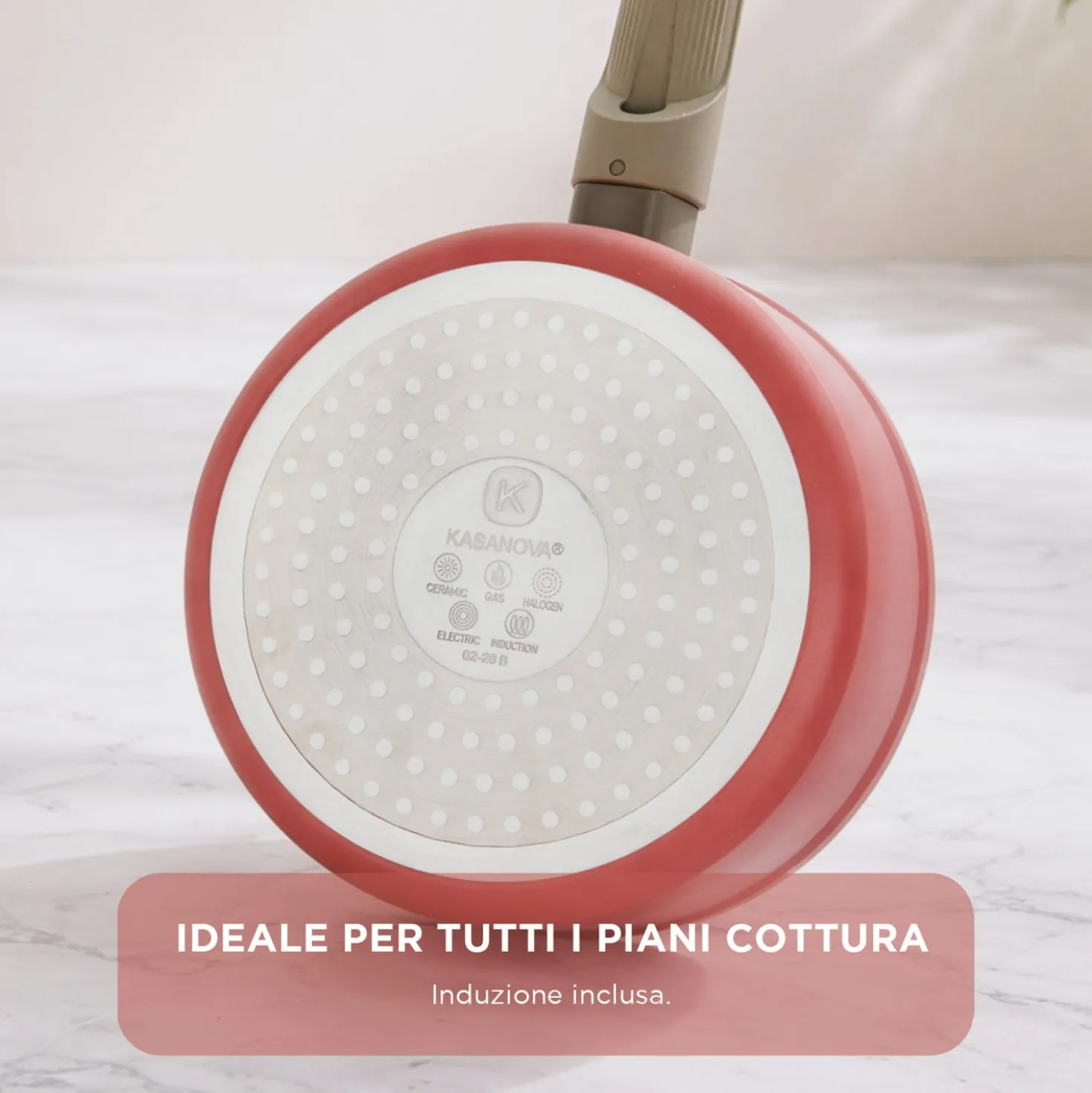 Casseruola 16 cm antiaderente ceramico Koral con coperchio