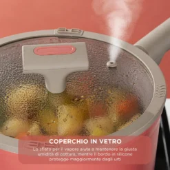 Casseruola 18 cm antiaderente ceramico Koral con coperchio