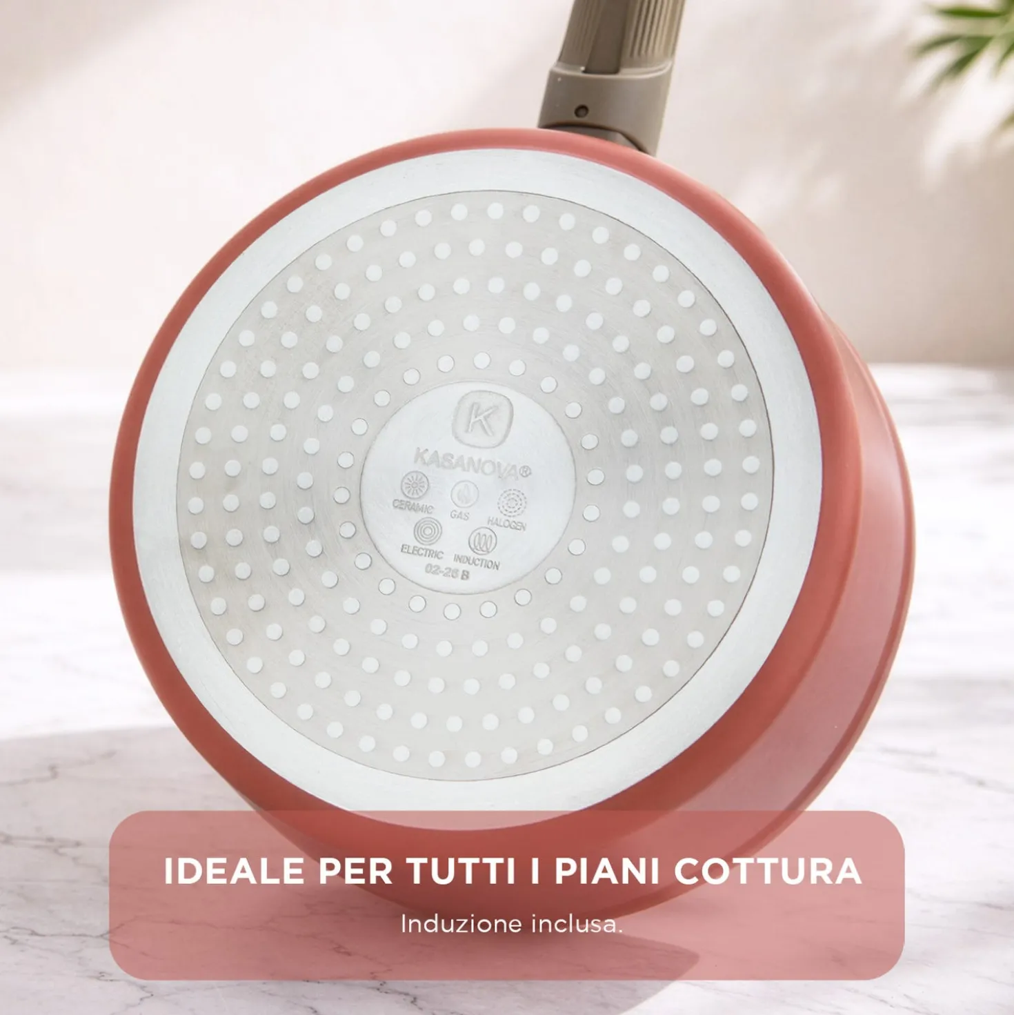 Casseruola 18 cm antiaderente ceramico Koral con coperchio