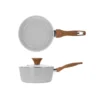 Casseruola 20 cm antiaderente ceramico 1 manico New Ceramic grigio
