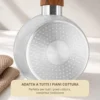 Casseruola 18 cm antiaderente ceramico 1 manico New Ceramic grigio