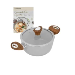 Casseruola 20 cm antiaderente ceramico New Ceramic grigio