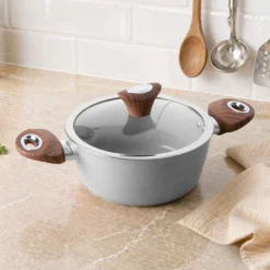 Casseruola 20 cm antiaderente ceramico New Ceramic grigio