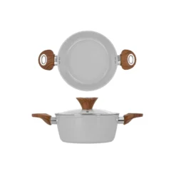 Casseruola 20 cm antiaderente ceramico New Ceramic grigio