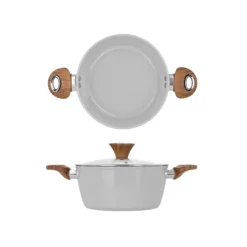 Casseruola 24 cm antiaderente ceramico New Ceramic grigio