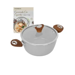 Casseruola 24 cm antiaderente ceramico New Ceramic grigio