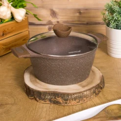 Casseruola 24 cm antiaderente 0 grassi con coperchio