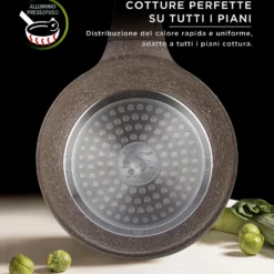 Casseruola 16 cm antiaderente 0 grassi con coperchio