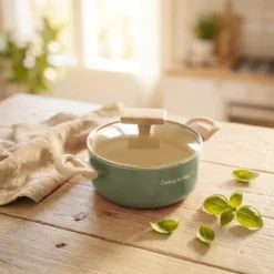 Casseruola 18 cm avocado Cooking Therapy con coperchio