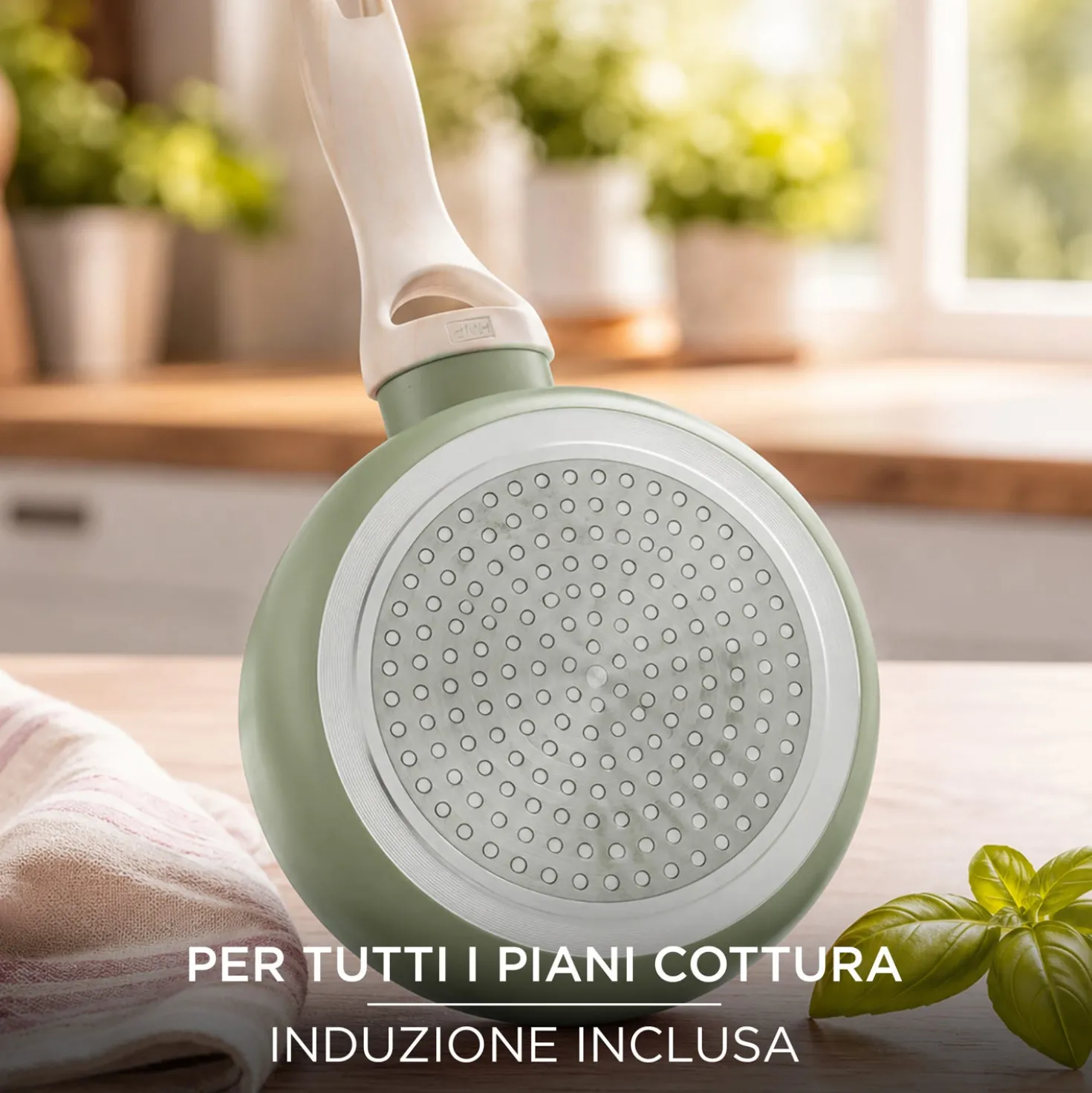 Casseruola 16 cm avocado Cooking Therapy con coperchio