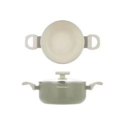 Casseruola 20 cm avocado Cooking Therapy con coperchio