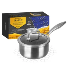 Casseruola 16 cm con coperchio a 3 strati Tri - ply