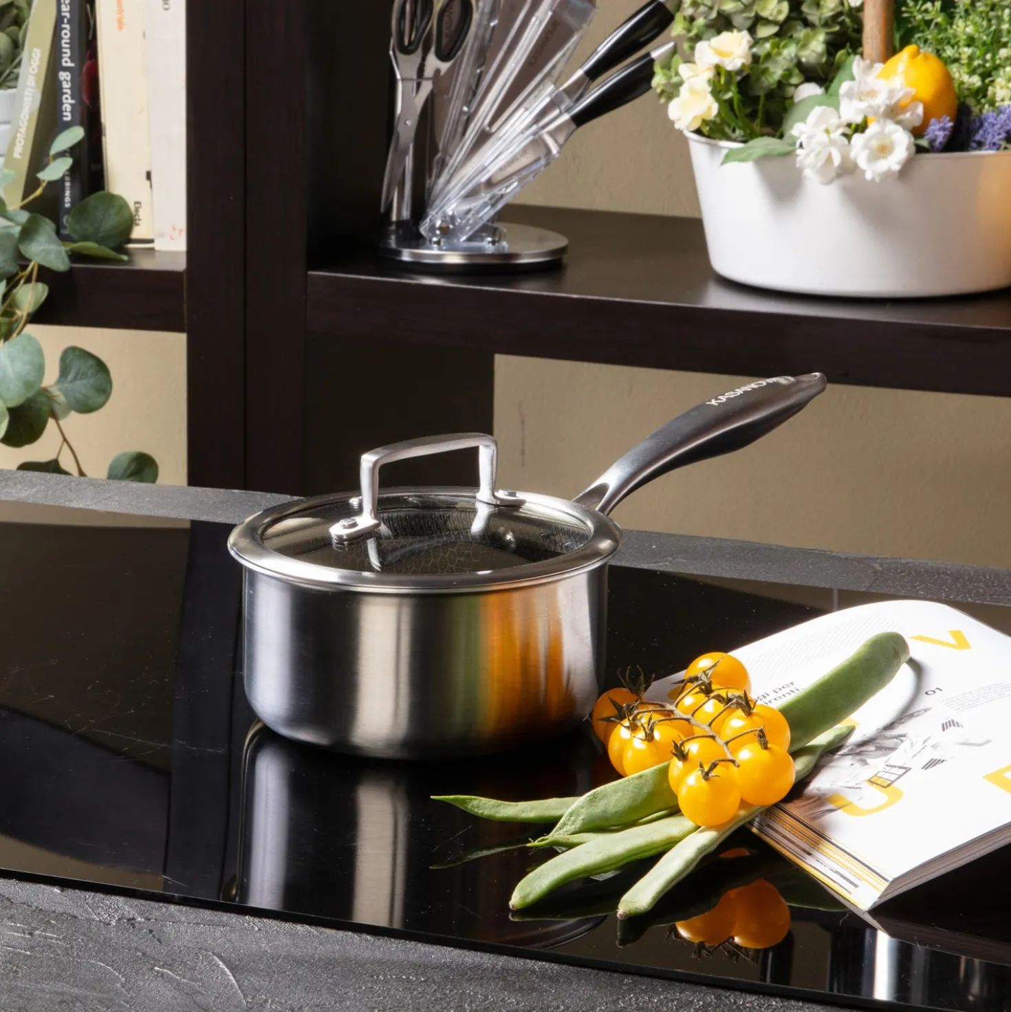 Casseruola 16 cm con coperchio a 3 strati Tri - ply