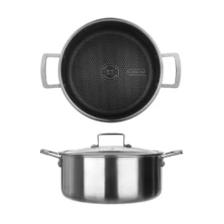 Casseruola 26 cm con coperchio a 3 strati Tri - ply