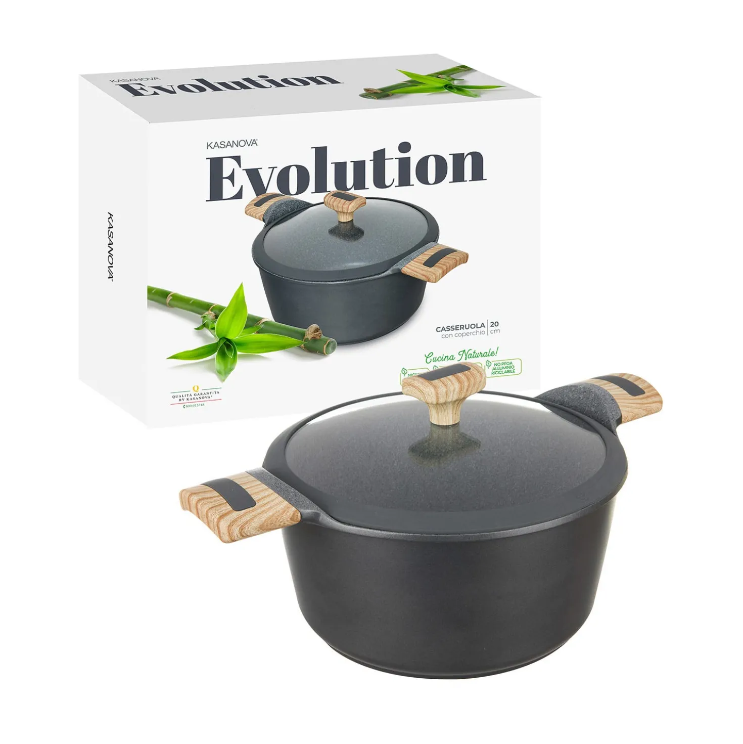 Casseruola 20 cm con coperchio Evolution
