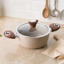Casseruola 20 cm coperchio taupe New Ceramic