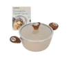 Casseruola 24 cm coperchio taupe New Ceramic