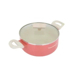 Casseruola 24 cm corallo Cooking Therapy con coperchio