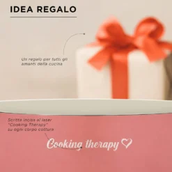 Casseruola 16 cm corallo Cooking Therapy con coperchio