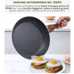 Casseruola 20 cm crema Kolors un manico con coperchio