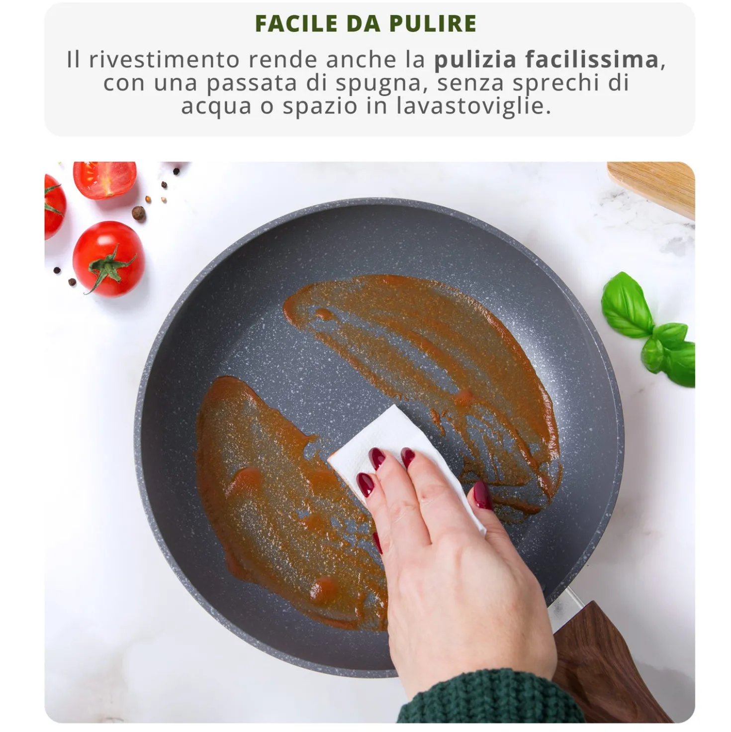 Casseruola 20 cm crema Kolors un manico con coperchio